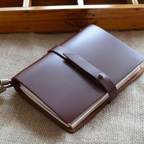 Genuine Leather Notebook Passport Personal Diary School Office Stationery Business Notepad Convenient Student Supplies Book