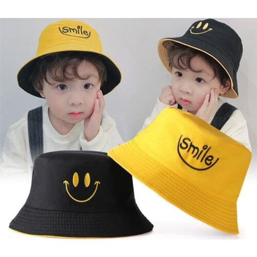 Baby hat summer new leisure bucket hat unisex double-sided sunshade anti-ultraviolet basin hat baby sun hat child boy
