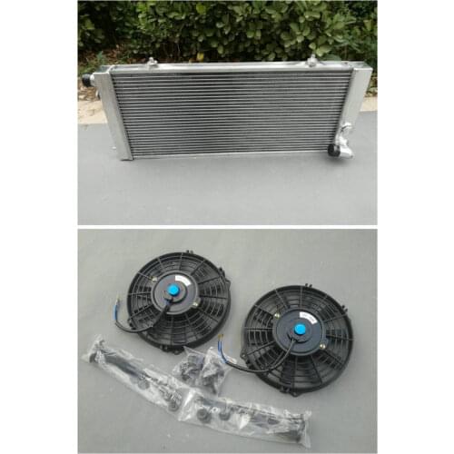 For 1984-1994 PEUGEOT 205 309 GT I 1.8D 1.6L/1.9L &1.8L DIESEL MT 85 86 87 92 93 2Row 42mm Aluminum racing radiator & 2 Fans