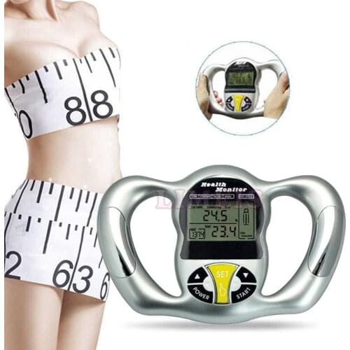 Hot saling ! body health monitor digital LCD fat analyzer BMI meter weight loss tester calorie calculator measurement tools