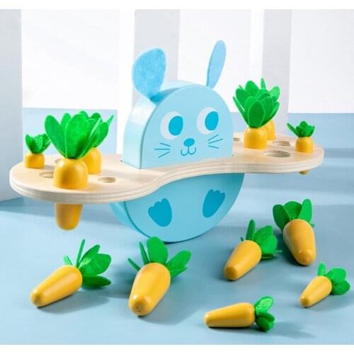 Rabbit Balance Pulling Carrot Game Young Children Early Education Puzzle Cultivating Logical Thinking Balanced Perception Toys