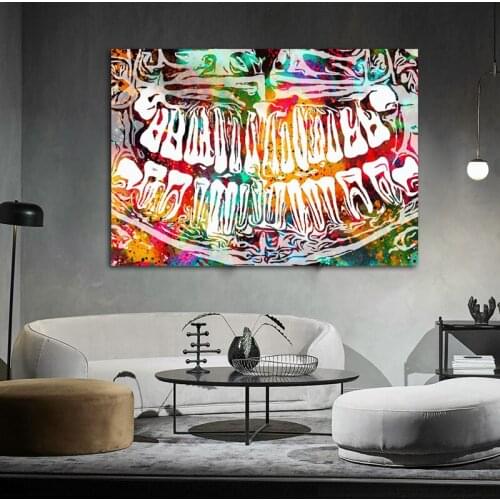 Colorful Tooth Laugh Dental Art Dentist Canvas Painting Modern Art Wall Picture For Medical Education Office Home Decor