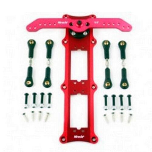 Aluminum Alloy Servo Dual Rudders Mount/Rudder Tray Set 4.5" Double Arm