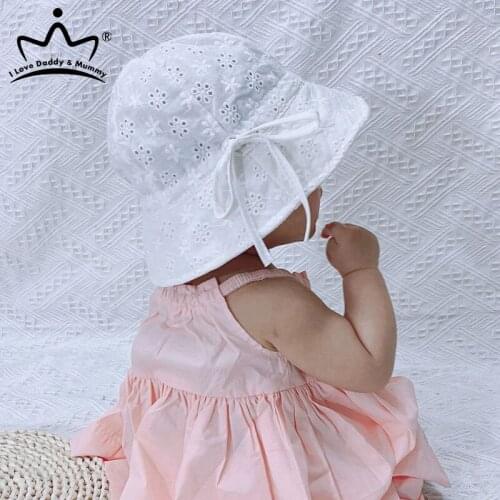 Baby Summer Hat Cute Flower Bows Newborn Baby Girl Bucket Hat Outdoor Infant Toddler Mesh Breathable Sun Beach Cap