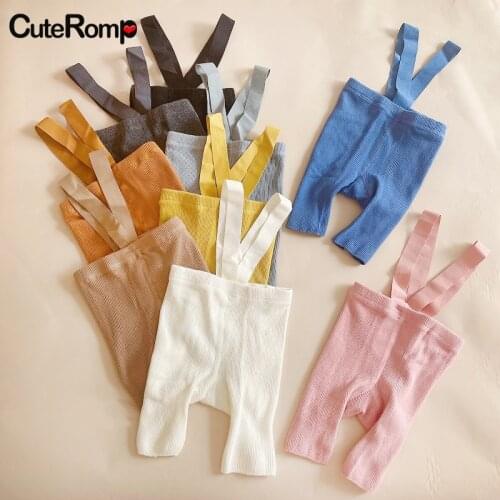 Summer Baby Suspender Tights Boy Girl Solid Leggings High Elasticity Cotton Baby Accessories Stockings Infant Toddler Tight