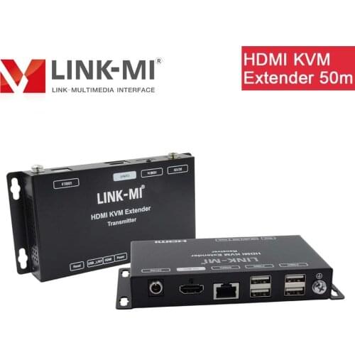 LINK-MI USB KVM Extender HDMI 50M/100M 1080p@60Hz, support Dual POC Video Transmitter Receiver