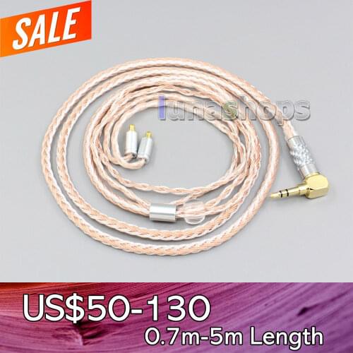 LN006458 2.5mm 3.5mm XLR Balanced 16 Core OCC Silver Mixed Headphone Cable For Sennheiser IE400 IE500 Pro