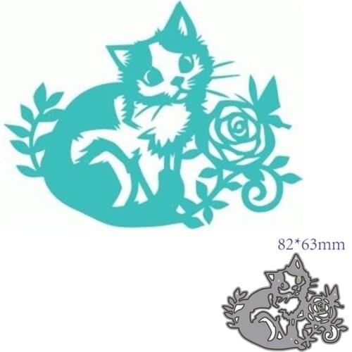 Metal Cutting Dies Cut Mold Animal cat Decoration Scrapbook Paper Craft Knife Mould Blade Punch Stencils