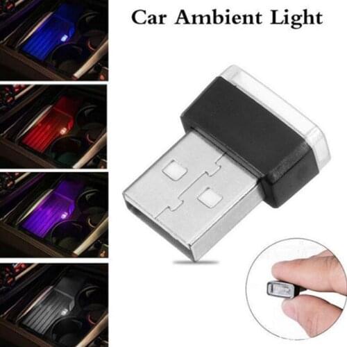 7 Colors Mini USB Light LED Modeling Light Car Ambient Light Neon Interior Light Car Interior Decorative Light Car Goods