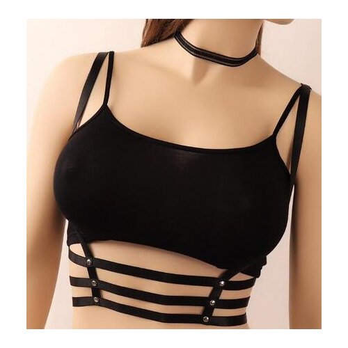Fashion Hot koop Sexy Bra Strap Vrouwen Ondergoed Beha Fetish Borst Bondage Femme Jarretellegordel Gothic Kooi Harnas Beha