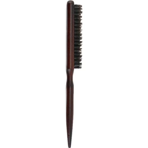 New Salon Comb Hair Teasing Brush Wooden Handle Back Comb Natural Boar Bristle