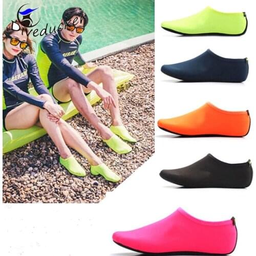 Water Sports Skin Shoes Lightweight Aqua Beach Shoes Quick Dry Non-slip Diving Socks Swimming Pool Surfing Shoes Swimming Fins W