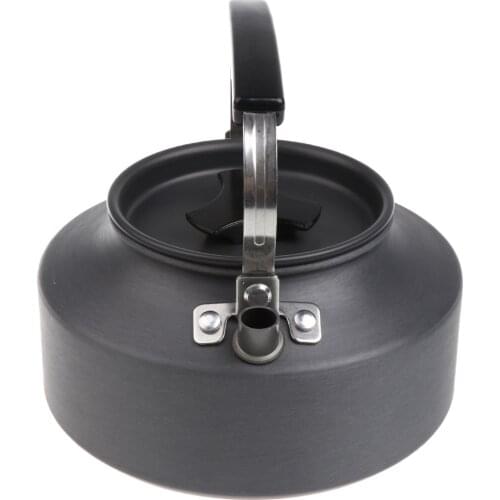 Outdoor 1.1L Portable Aluminum Water Kettle Camping Hiking Teapot Coffee Pot with Storage Bag for Fishing Backpacking Hunting