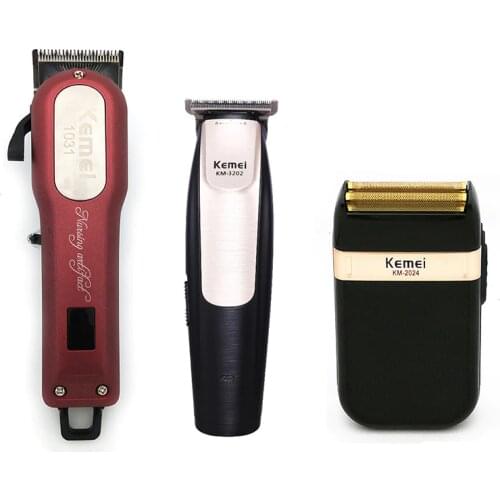 Kemei Professional Hair Trimmer Powerful Electric Hair Clipper Shaver Hair Shaving Machine Hair Cutting Beard Electric Razor