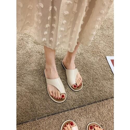 Womens Shoes Slippers 2021 New Summer Fashion Retro Set Toe Non-slip Flat Beach Shoes Women Shoes
