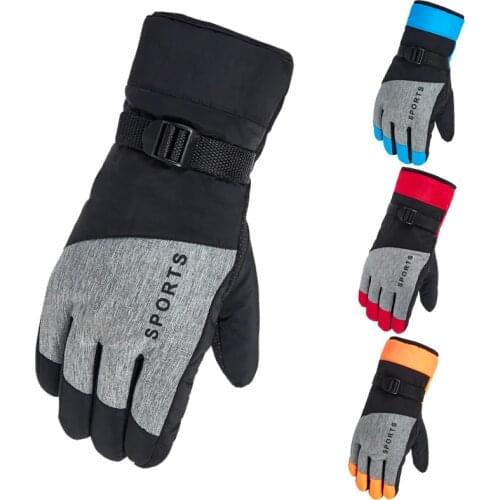 Thicken Ski Snow Gloves Cold Weather Waterproof Winter Thermal Snowboard Gloves Men Women Outdoor Snowmobile Motorcycle Gloves