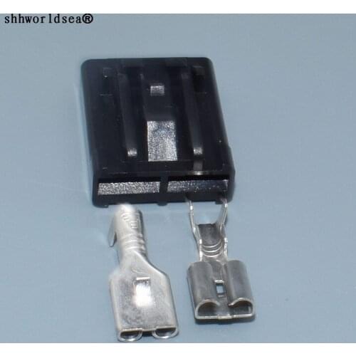 Worldgolden 6.3mm 2 Pin Oil Pump Plug Female 346027-1 Automotive Connector Sensor Wire Harness Socket