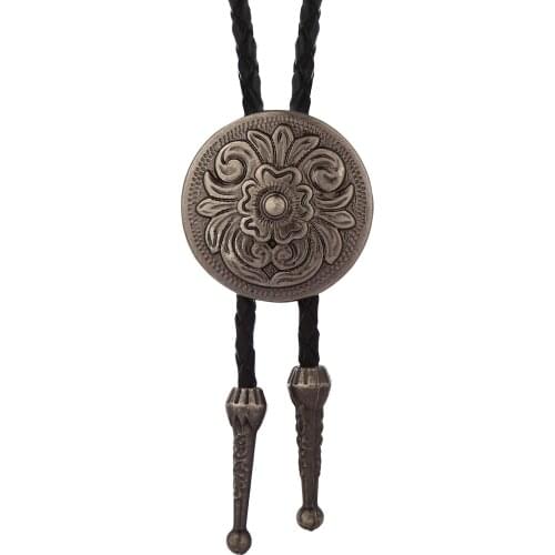 Western cowboy Bolo Tie daisy retro pattern tie fashion mens casual bow tie suit accessories