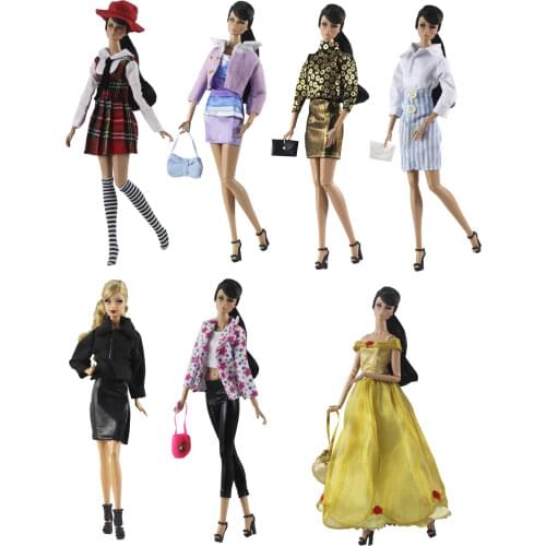 1 Set Doll Clothes 1:6 Scale Dress Outfit for 11.5 inch 30cm Doll Many Style for Choice Gifts for girls doll accessories #6