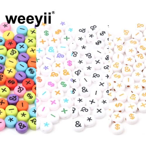 4x7mm Various Symbolic Acrylic Beads Loose Spacer Beads For Jewelry Making Handwoven Diy Bracelet Necklace Accessories
