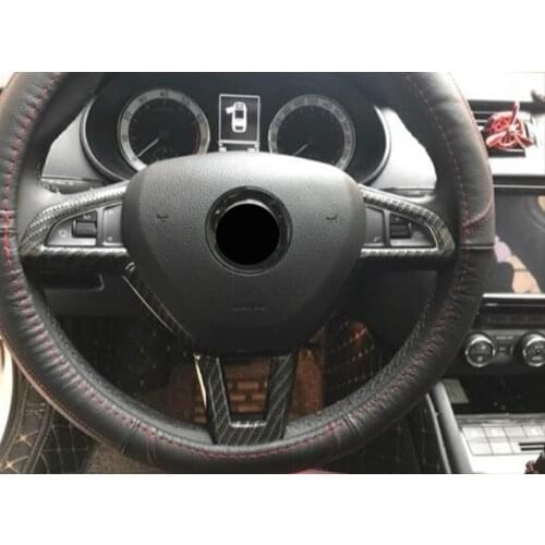 ABS Chrome For Skoda Octavia 2016 2017 2018 Car Steering wheel Button frame Cover Trim Car Styling Auto Accessories