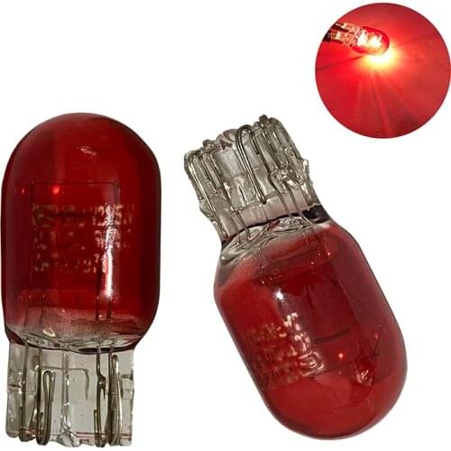10pcs T20 W21W 582 7440 T20 W21/5W 580 7443 red Glass 12V 21W 21/5W Super White amber blue Car Signal Lamp Auto Bulb