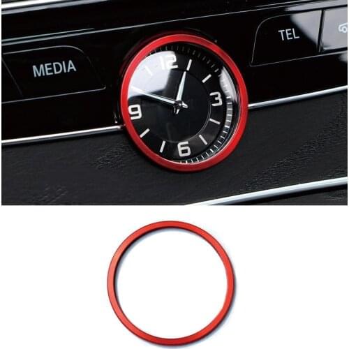 Aluminium Alloy Automotive Center Stack Horologe Decoration Ring Sticker For Mercedes Benz 2015-2019 C Class Car Accessories