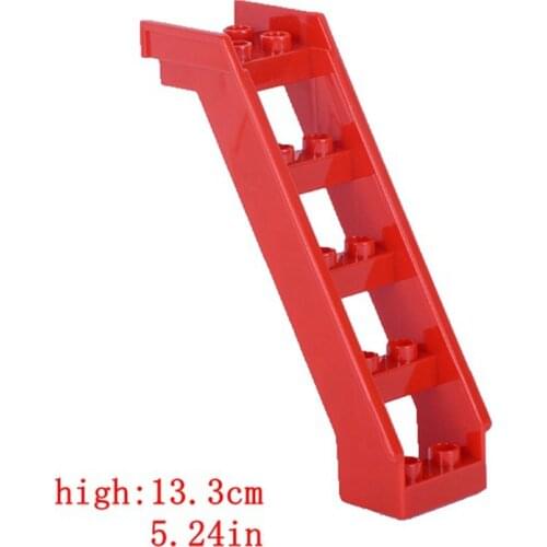 Locking Blocks Big Size Accessories Part Big Size 12 Hole Stairs MOC Single Sale Building Blocks Toys for Children Big Block Toy