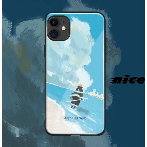 Enen no Shouboutai Anime Boyle Arthur cover FOR iPhone SE 6s 7 8 x xr xs 11 pro max Samsung s 10 20 plus glass phone case shell