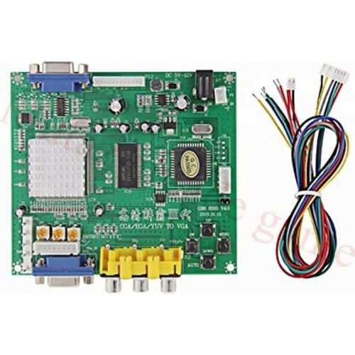 GBS-8200 Arcade Game RGB/CGA/EGA/YUV To Dual VGA HD Video Converter Adapter Board Drop Shipping