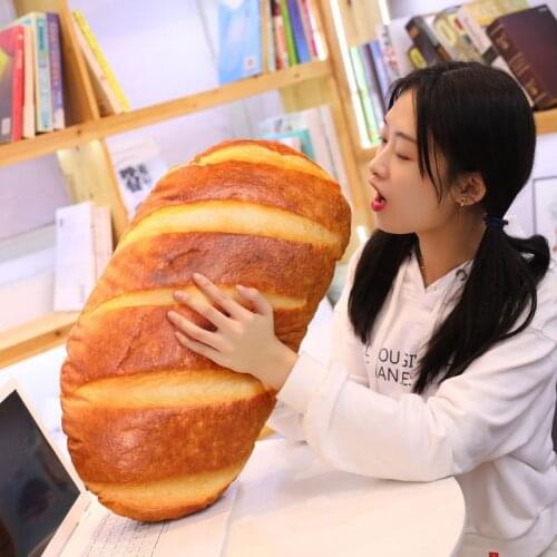 Simulation 3D Butter Bread Pillow Soft Stuffed Backrest Toys Food Nap Cushion U7EE