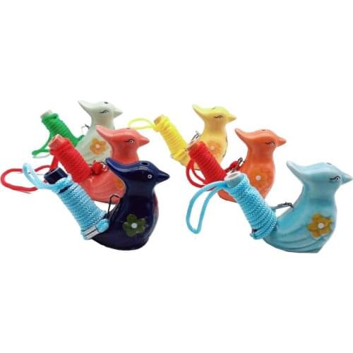 Innodept12 Ceramic Glazed Water Bird Whistle Educational Musical Instrument Baby Bath time Fantasy Toy(Bird Set of 6)