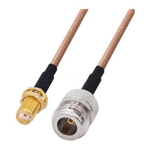 RG400 Cable SMA Female to N Female Double Shielded Copper Braid Coax Low Loss Jumper Cable