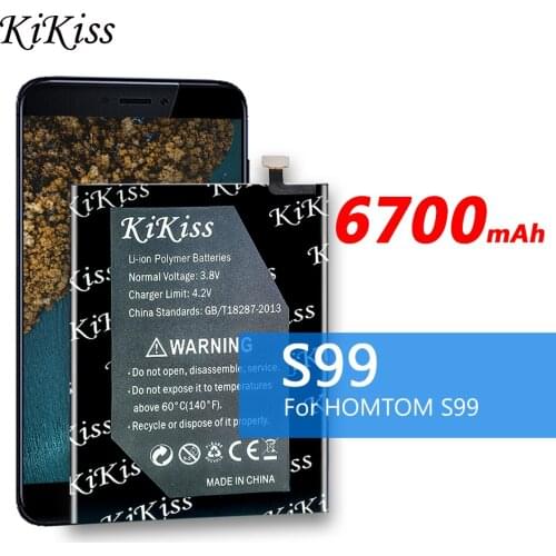 KiKiss 6700mAh Battery For HOMTOM S99 Cell Phone Replacement Batteries + Gift Tools
