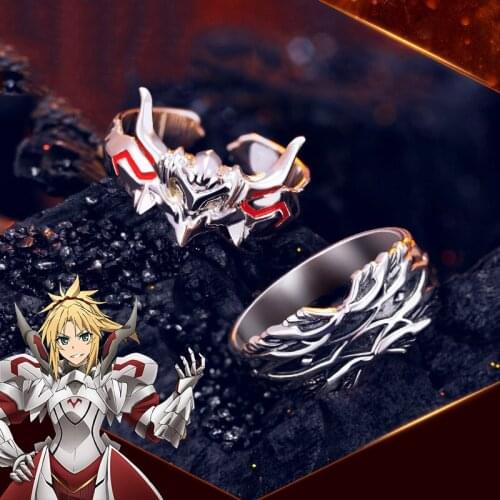 Anime Fate/Apocrypha Manga Role Mordred 925 Sterling Silver Ring Cosplay Accessories Men Rings Birthday Gifts