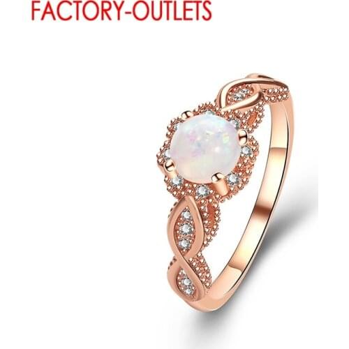 New Arrivals Genuine 925 Sterling Silver Opal Finger Rings With Dazzling Small Crystal For Women Girls Wedding Party Jewelry