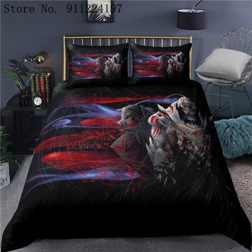 3D Printed Bedding Set Japanese Anime Duvet Cover Pillowcase Set Bed Linens Home Textile For Kids Comforter Bedding Sets Queen