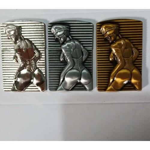 Metal Badge for Kerosene lighter Oil Lighter DIY Handmade Smoker Accessories Gadgets Decor Accessory Sexy policewoman