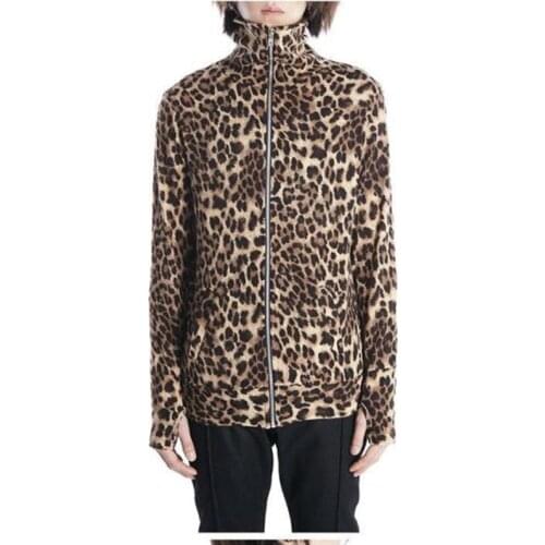 Mens Leopard Zipper Cardigan large jacket new mens 2014 Autumn and winter costumes costumes stage