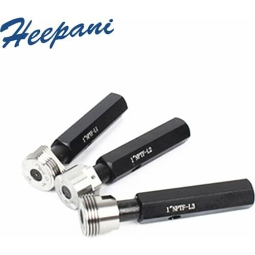 NPTF1/8-27 NPTF1/4-18 L1 L2 L3 Taper pipe thread plug gauge 60 degree smooth plug gage go nogo dry seal measuring gauges tool