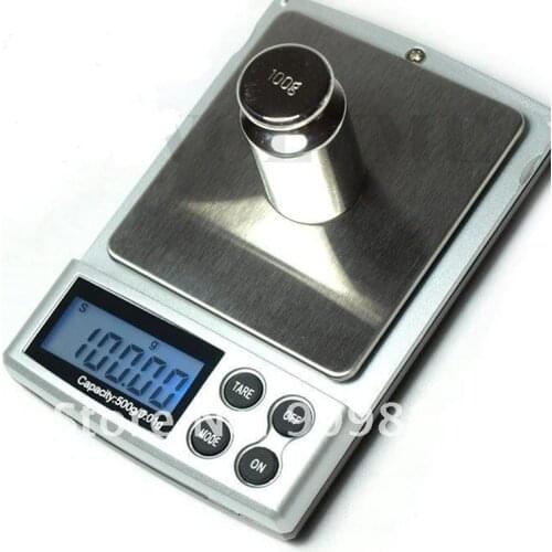 500g 0.01g Portable Electronic Scales 500G 0.01 Digital Jewelry Pocket Scale LCD Kitchen Food Weight Balance With Retail Box