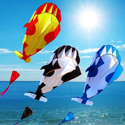Professional Power 3D Cartoon Whale Software Kite / Animal Kites Single Line With String Good Flying