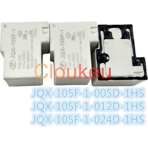 2Pcs Relay DIP4 HF105F JQX-105F-1- 005D 012D 024D -1HS 5V 12V 24V 30A