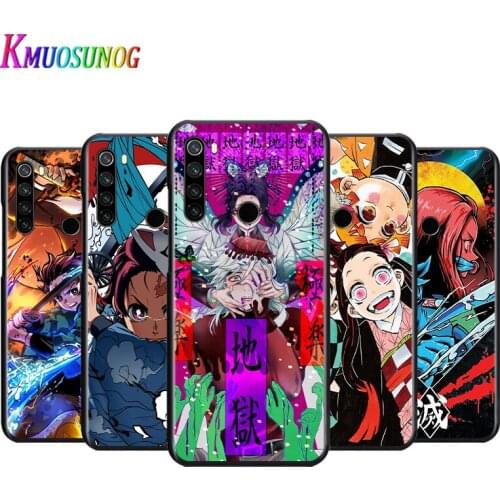 Handsome Demon Slayer Black Silicone Soft Cover For Xiaomi Redmi Note 10 10S 9 9S Pro Max 9T 8T 8 7 6 5 Pro 5A Phone Case