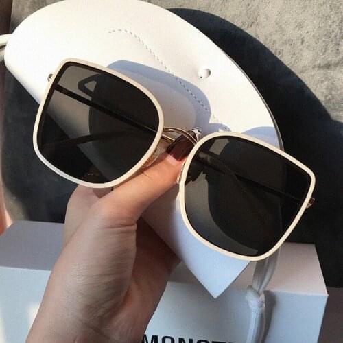 Fashion Oversized Sunglasses Women 2020 UV400 Designer Rimless Square Sun Glasses Woman Vintage gafas de sol oculos