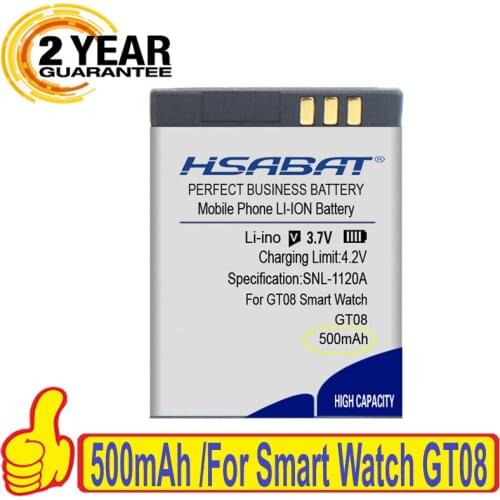 Top Brand 100% New 500mAh GT08 Battery for Smart Watch Smart Watches GT08 Batteries + free gfit