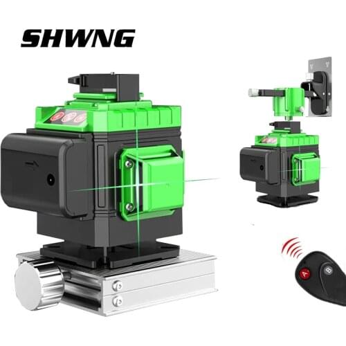 8/12/16 Lines 4D 360 beam Green Laser Level Self-Leveling Degrees Horizontal Vertical Cross Lines With Tripod Outdoor Battery