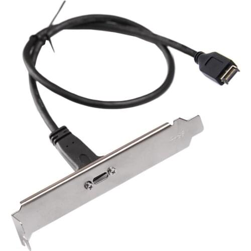 USB 3.1 Front Panel Header Type E To USB-C Type C Female Motherboard Expansion Line Connector Extension Cable with Mount Screw