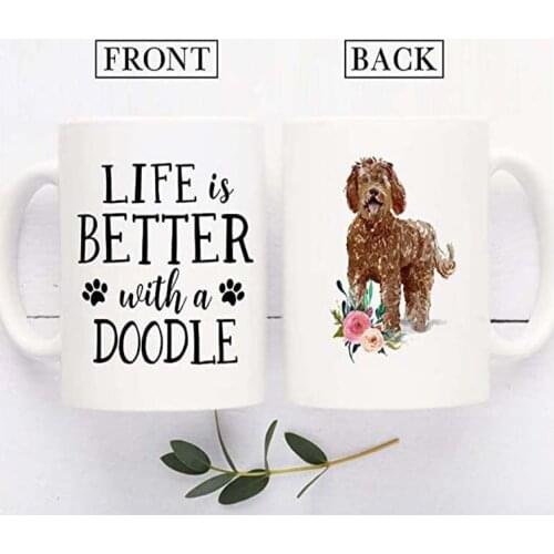 Life Is Better With A Doodle Coffee Mug Dog Dad Dog Mom Gift For Dog Lovers Dog Owner Gift Pet Lover Mug New Dog Owner Gift
