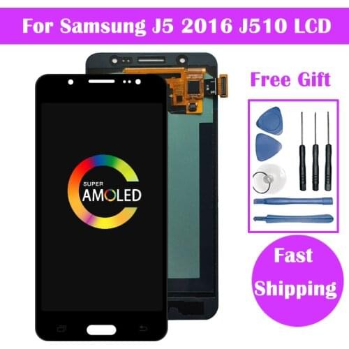 Super AMOLED For Samsung Galaxy J5 2016 Display J510 J510FN J510FN J510G J510Y LCD Display + Touch Screen Digitizer Assembly